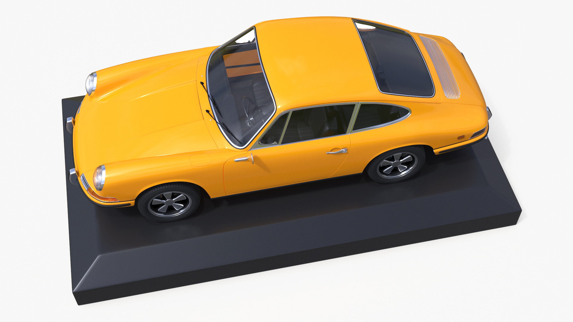 Scale Model Sport Car from 1960s on Pedestal 3D model