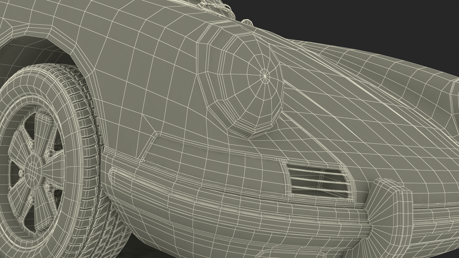 Scale Model Sport Car from 1960s on Pedestal 3D model