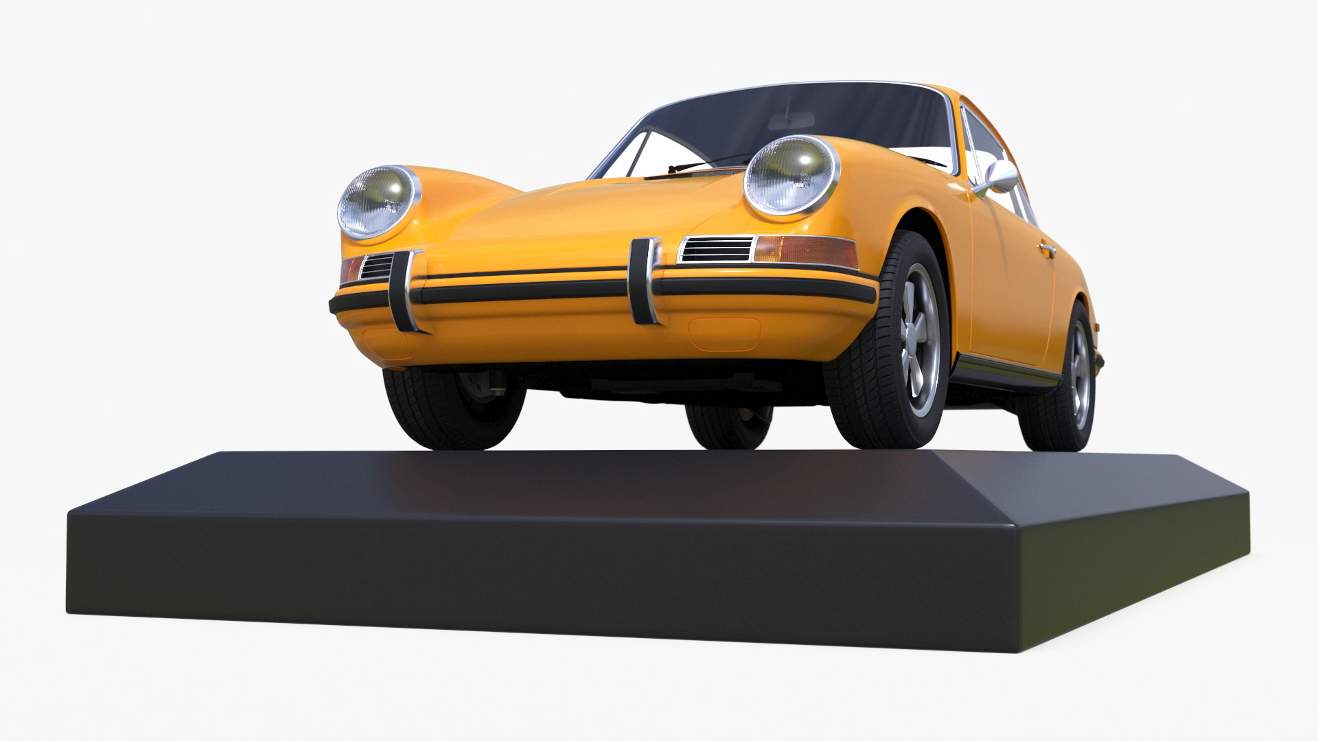 Scale Model Sport Car from 1960s on Pedestal 3D model