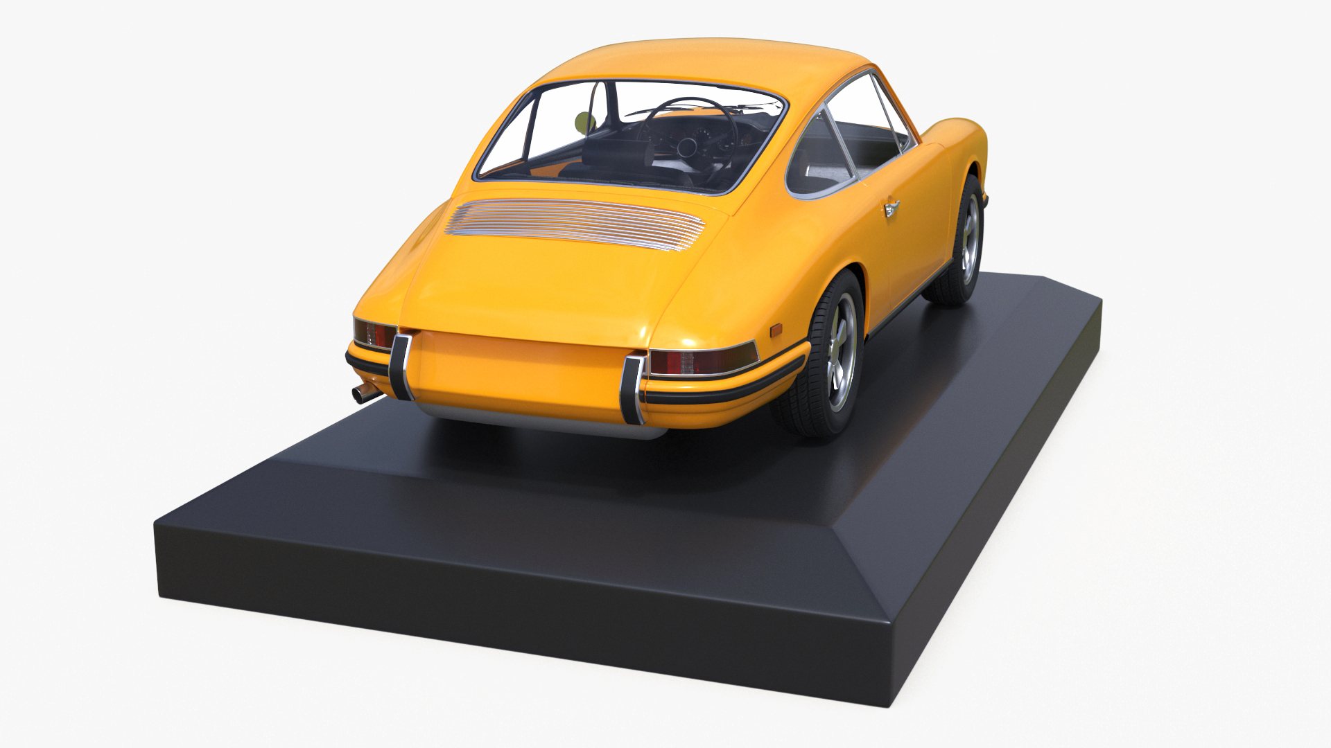 Scale Model Sport Car from 1960s on Pedestal 3D model