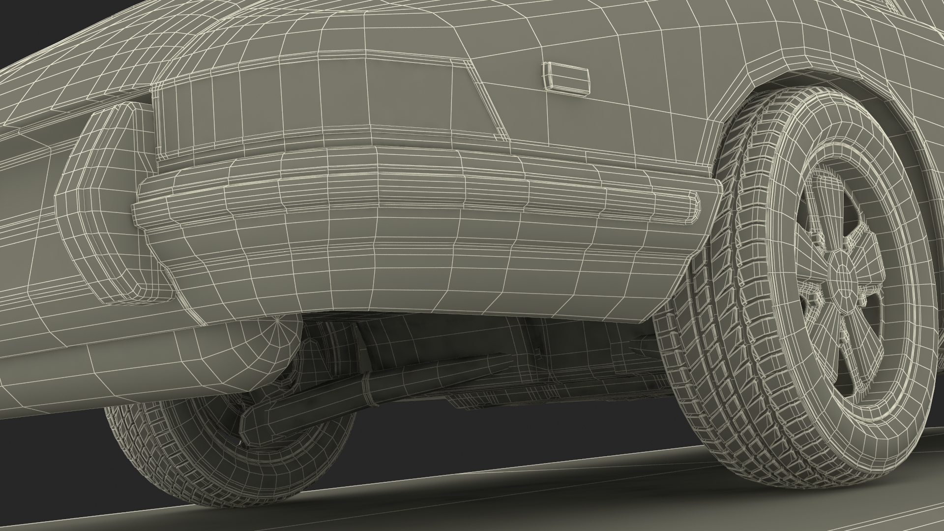Scale Model Sport Car from 1960s on Pedestal 3D model