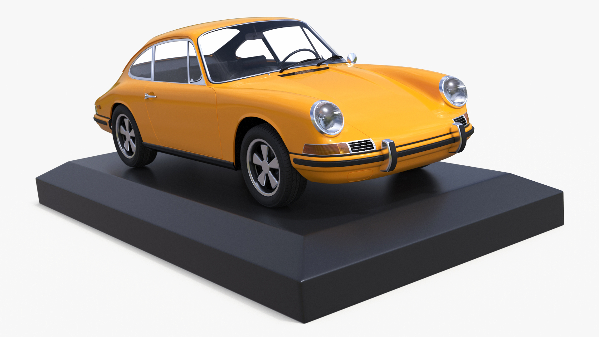 Scale Model Sport Car from 1960s on Pedestal 3D model