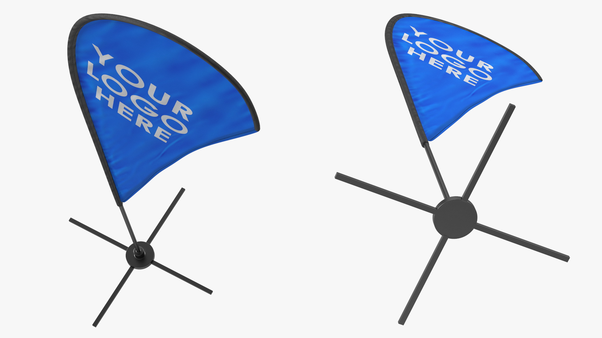 Customizable Promotional Feather Flag Banner 3D model