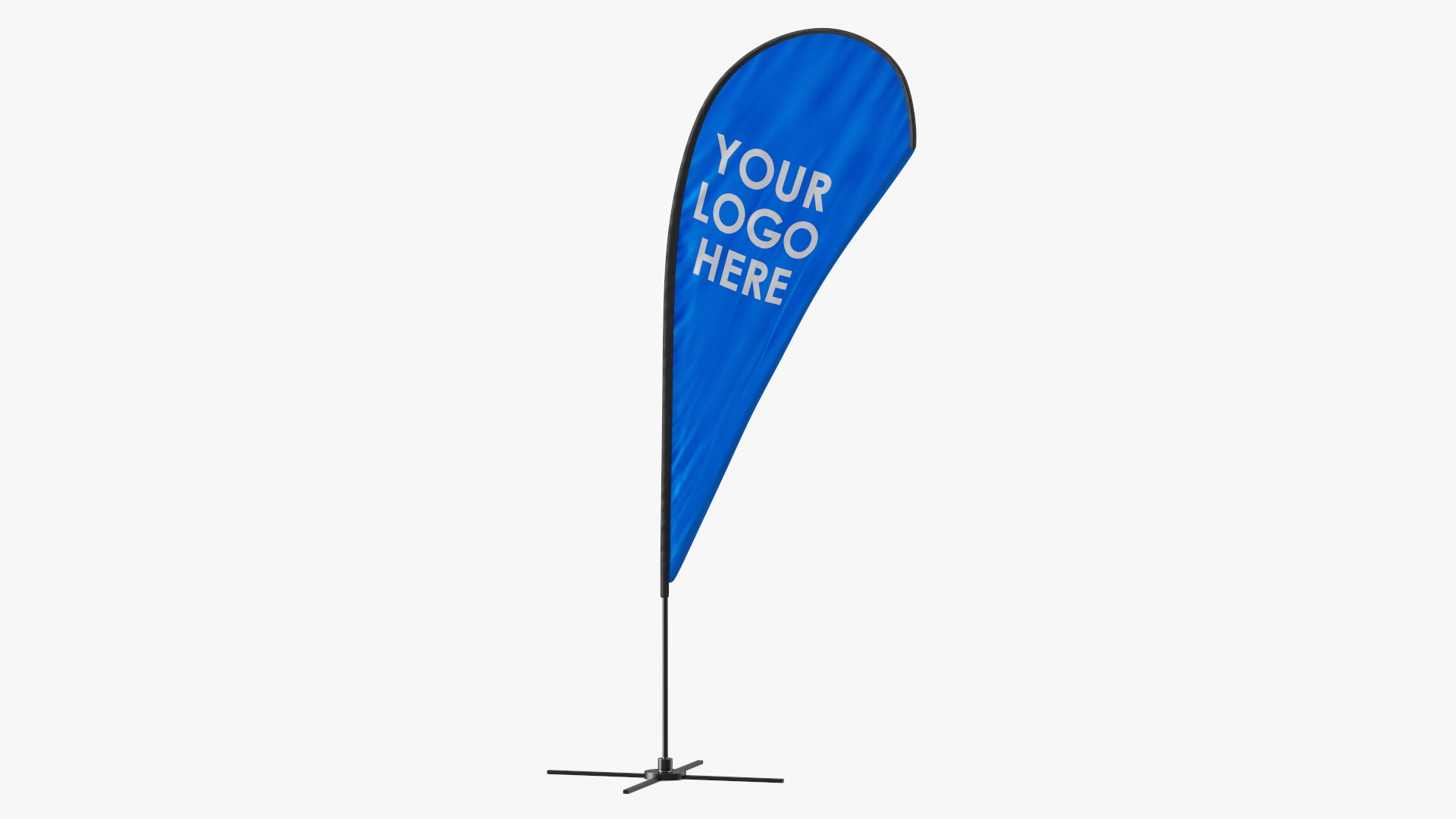 Customizable Promotional Feather Flag Banner 3D model
