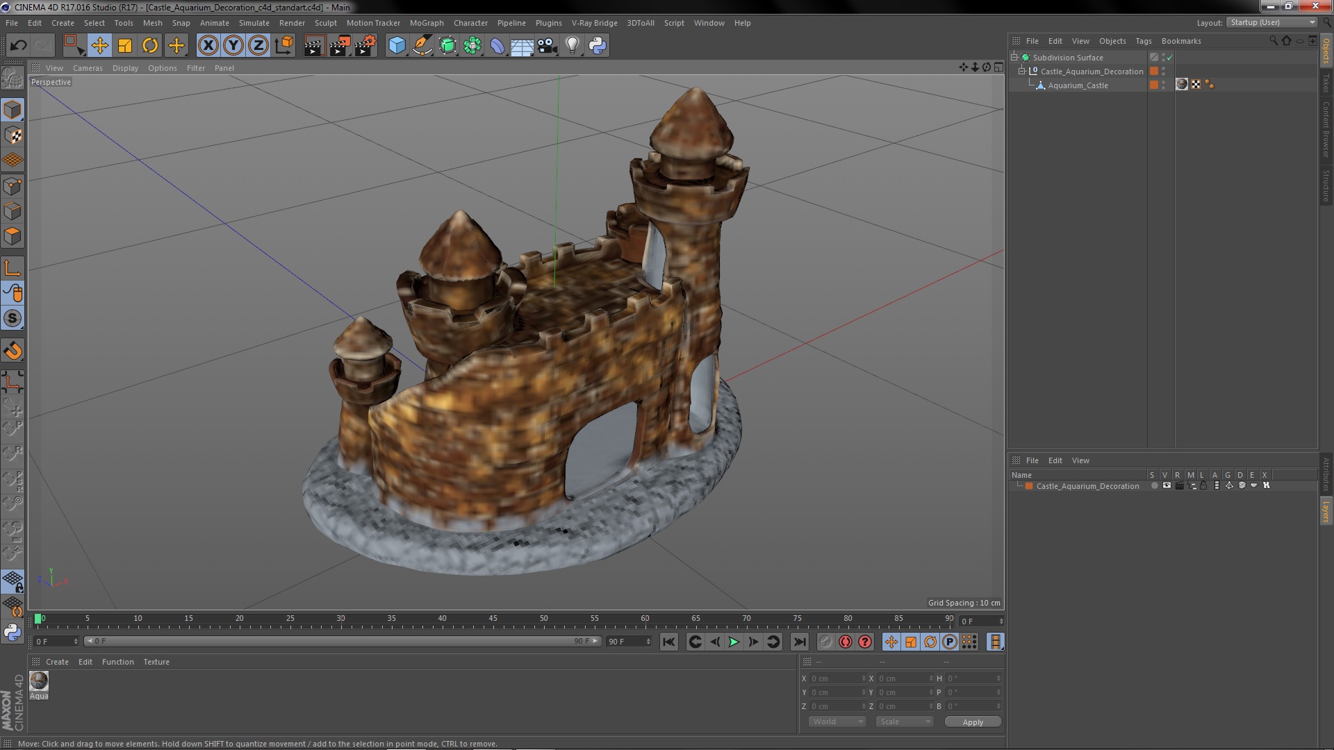 3D Castle Aquarium Decoration
