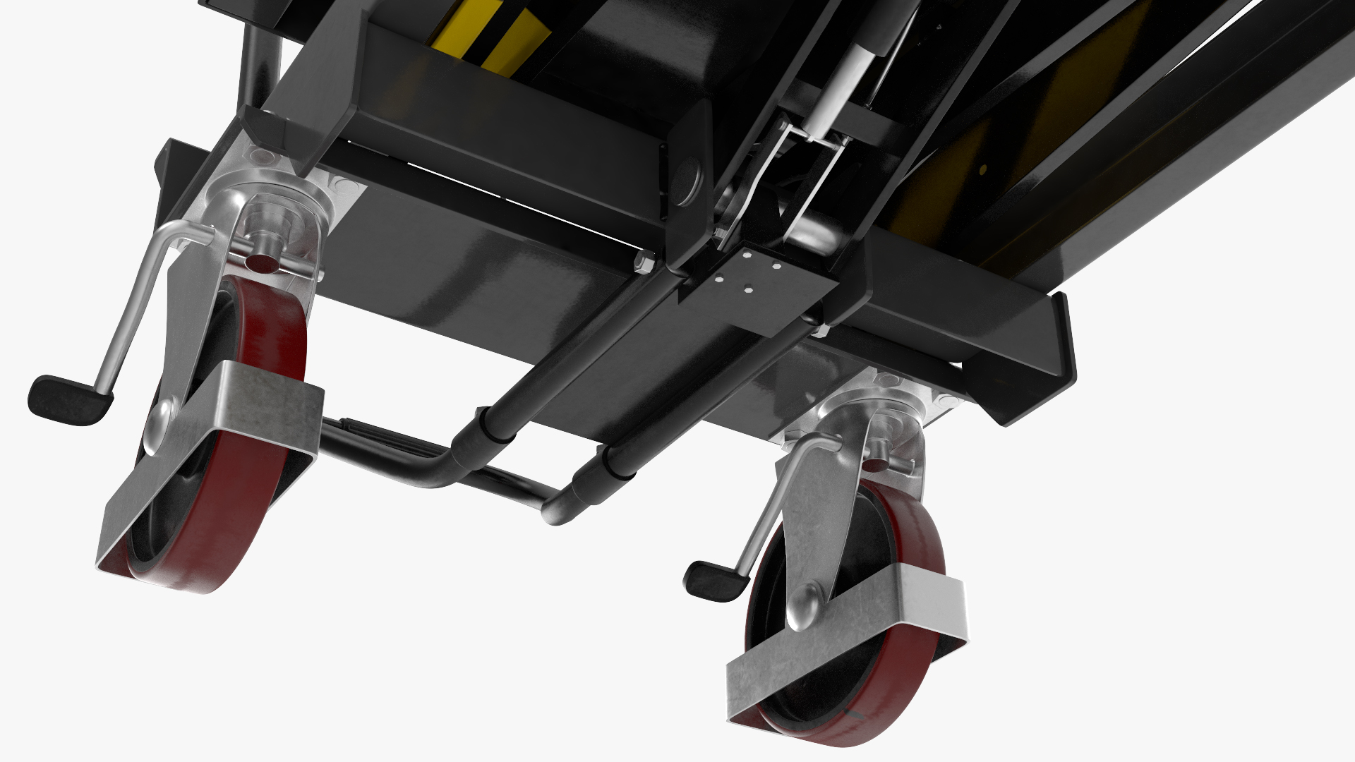 Mobile Hydraulic Scissor Trolley Lifted 3D model