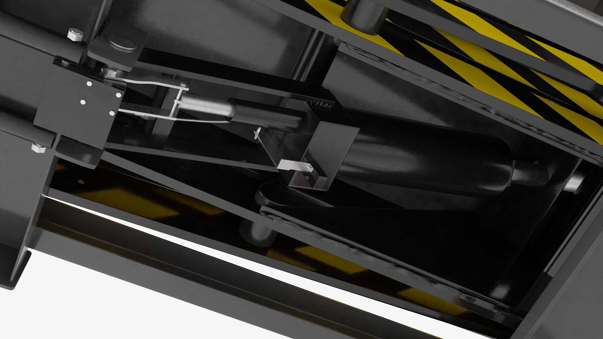 Mobile Hydraulic Scissor Trolley Lifted 3D model