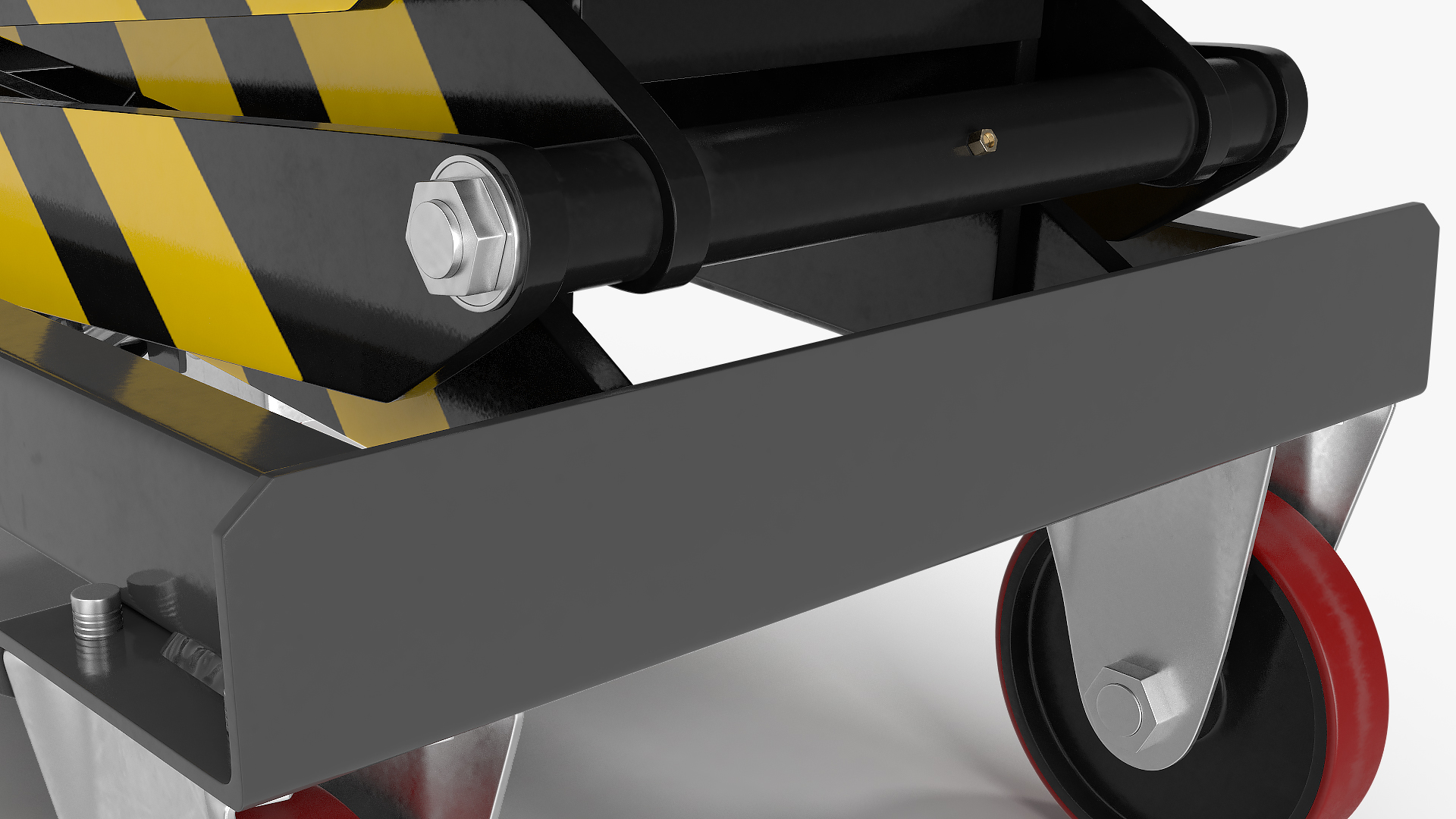 Mobile Hydraulic Scissor Trolley Lifted 3D model