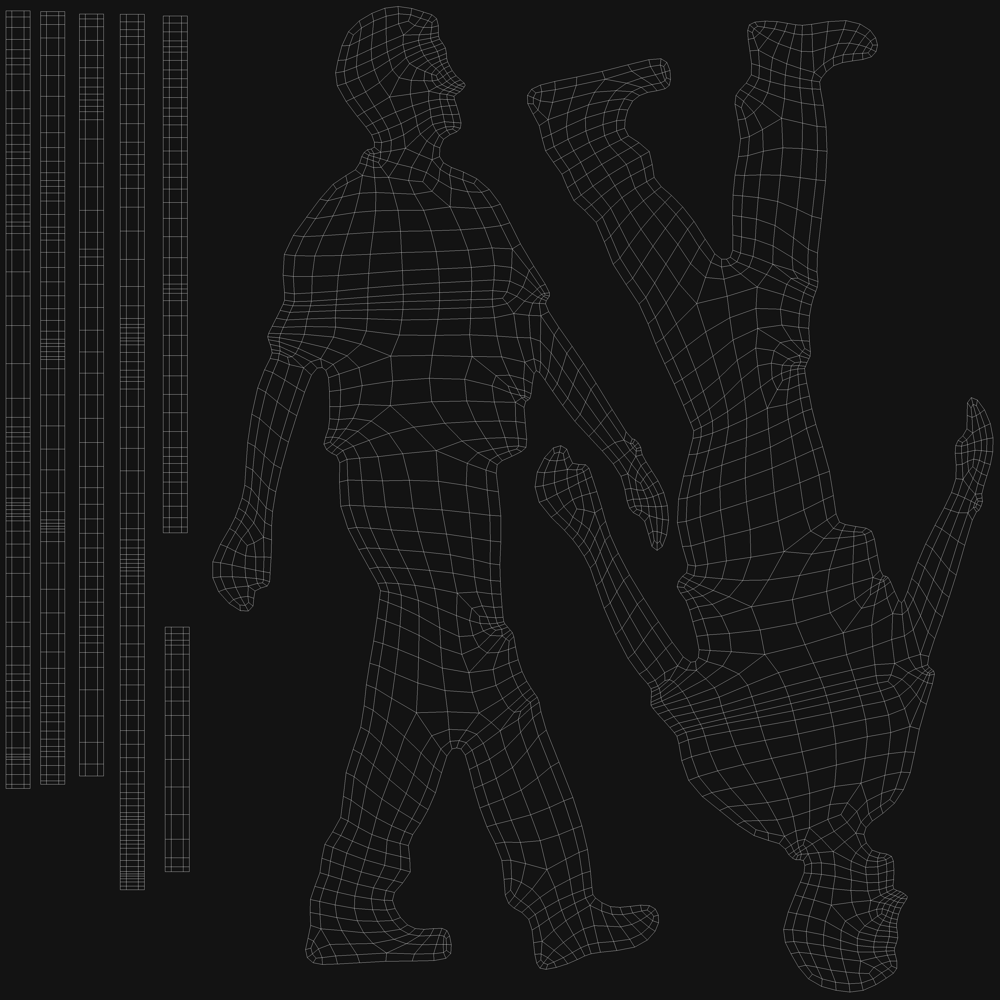 Walking Man Silhouette 3D