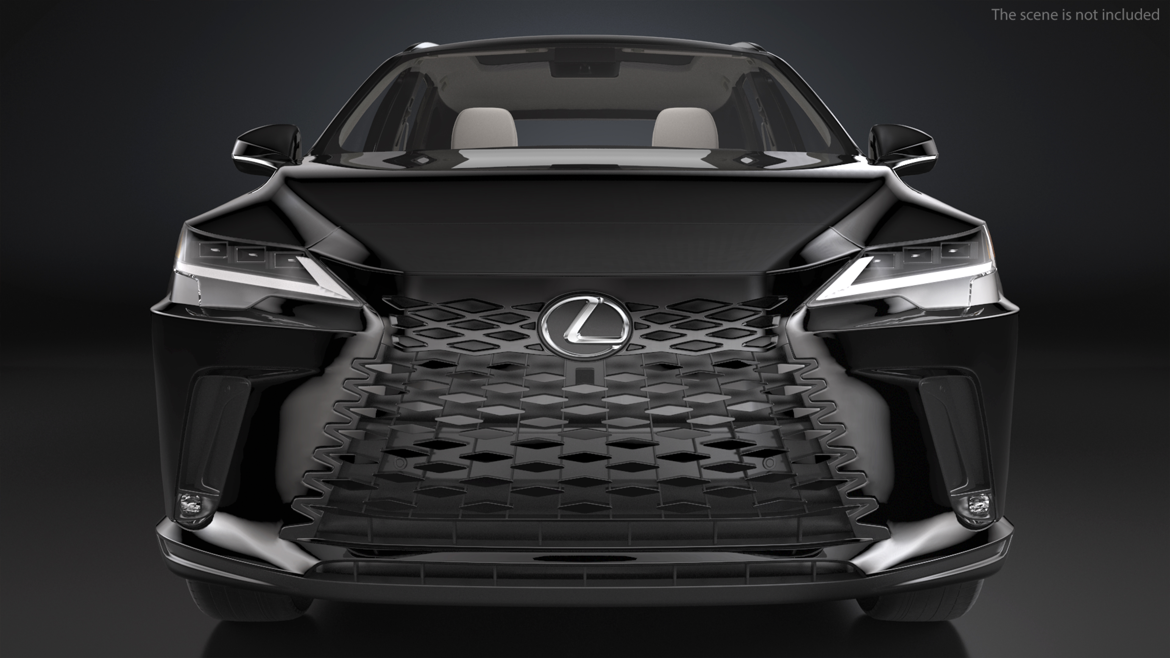 3D model 2023 Lexus RX 350 Black Rigged
