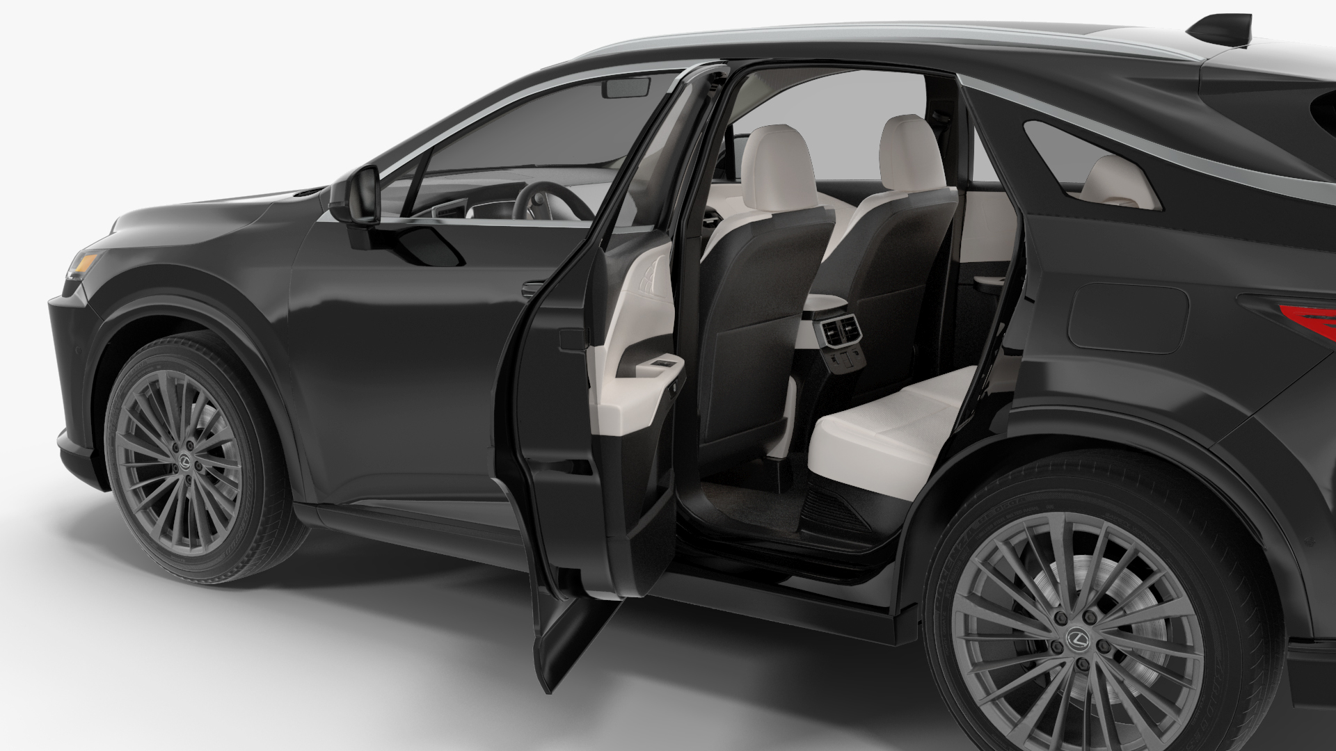 3D model 2023 Lexus RX 350 Black Rigged