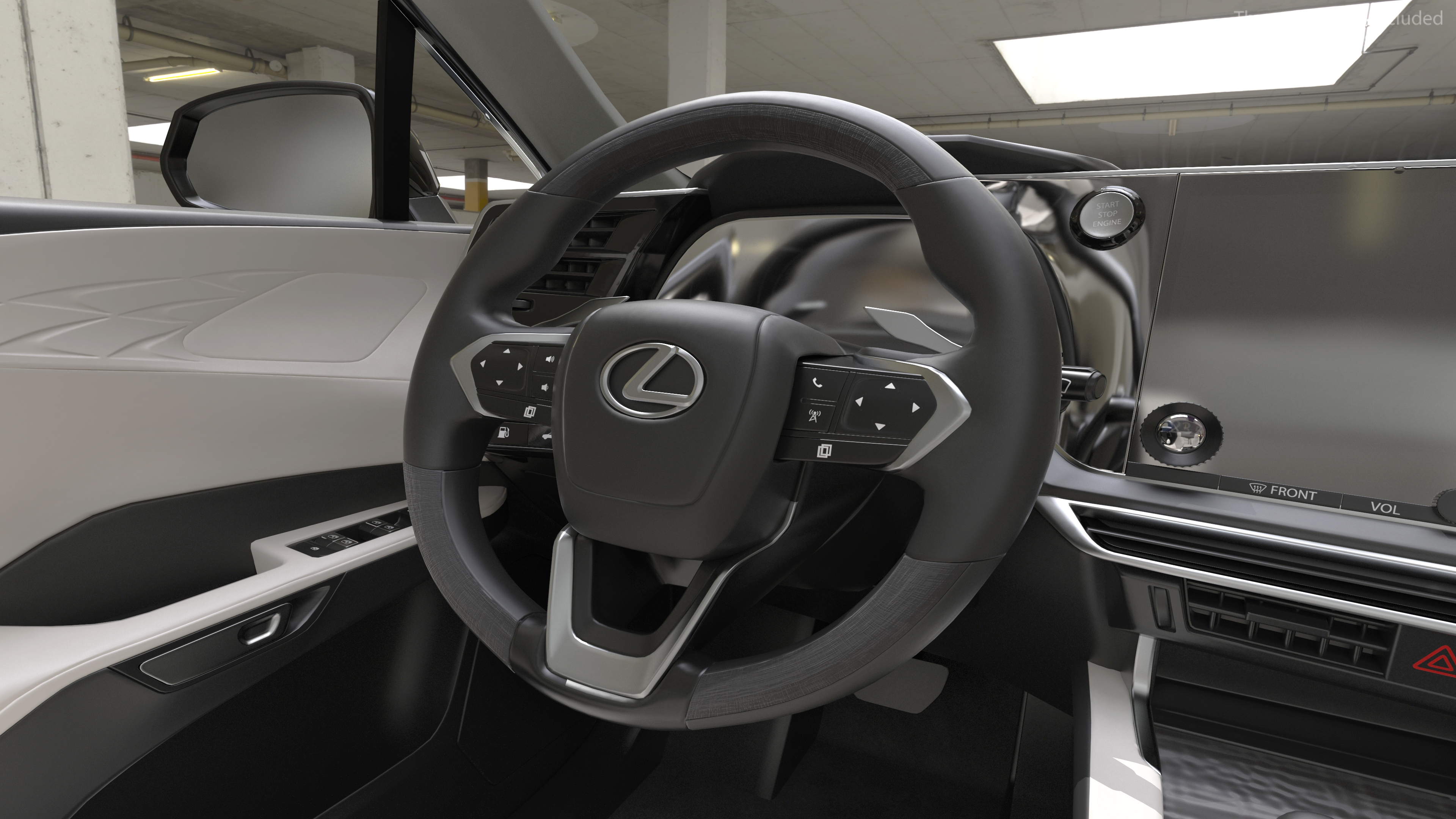 3D model 2023 Lexus RX 350 Black Rigged
