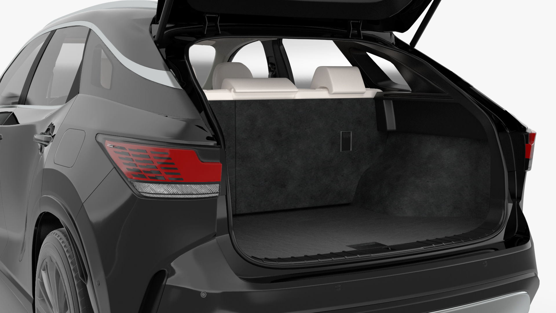 3D model 2023 Lexus RX 350 Black Rigged
