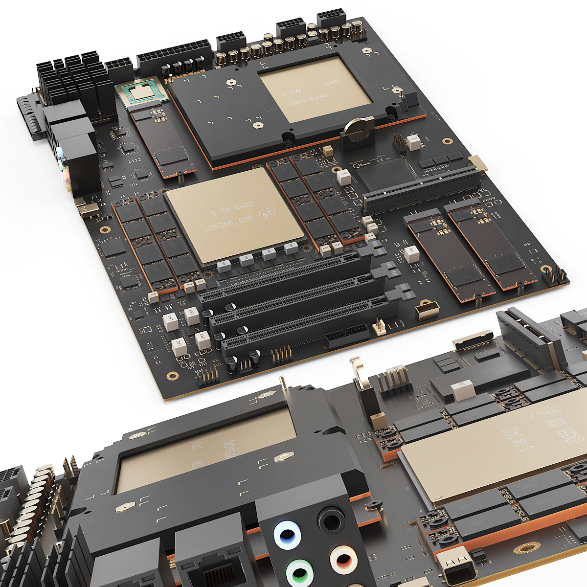 AI Computing Motherboard 3D model preview
