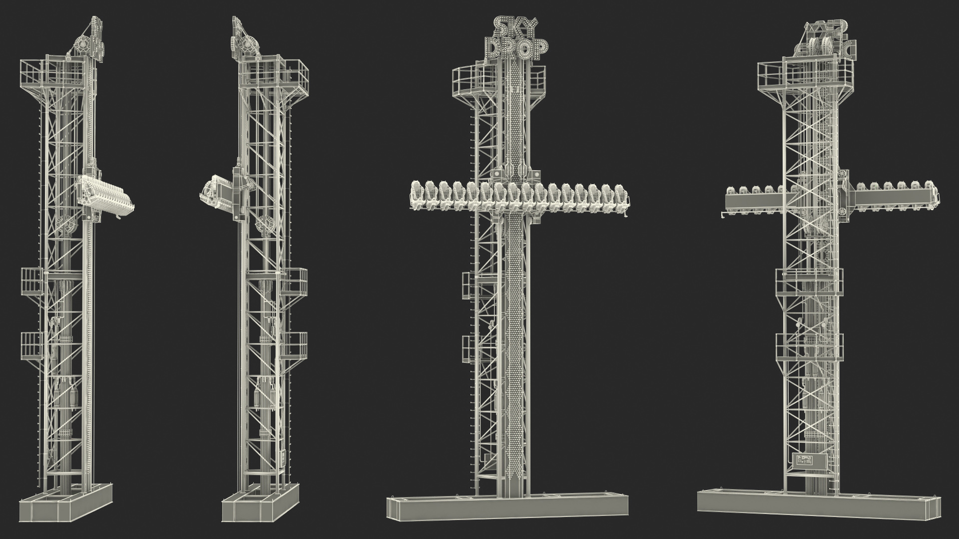 Sky Drop Tower 3D model
