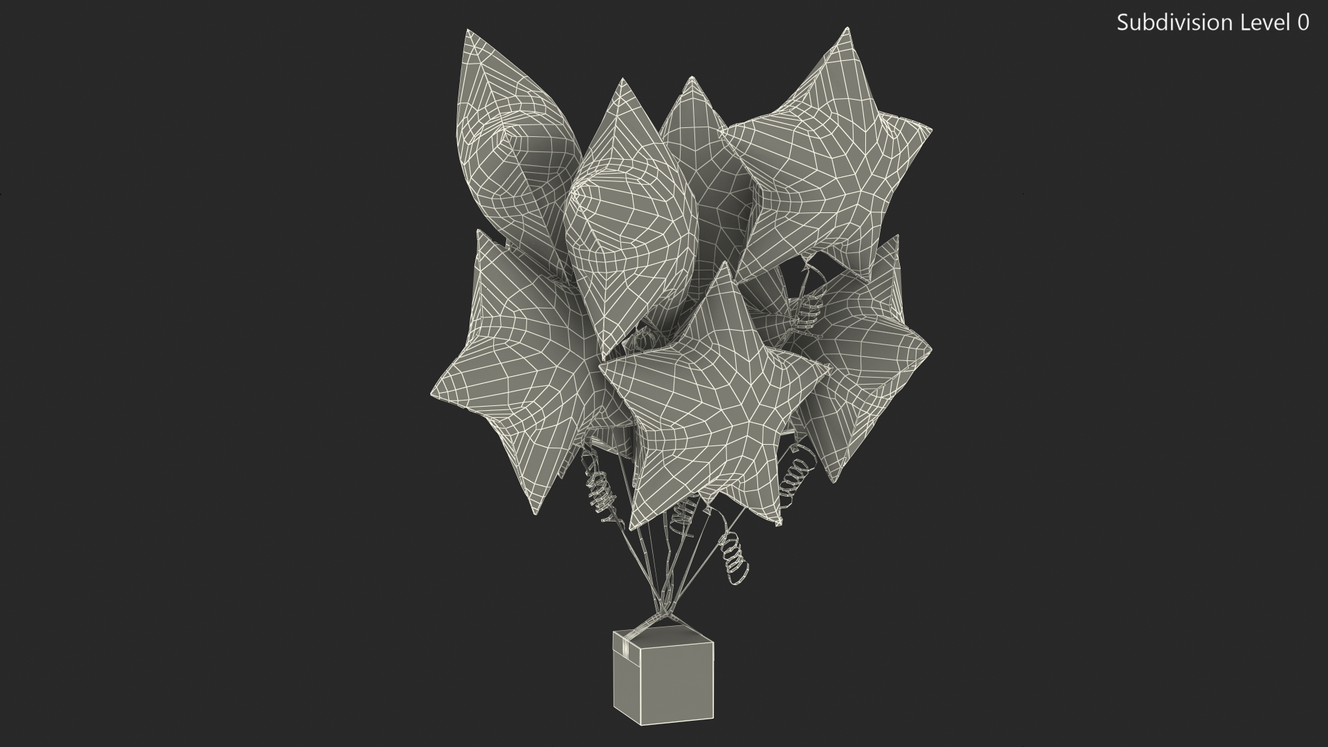 3D Silver Star Balloon Bouquet with Gift Box