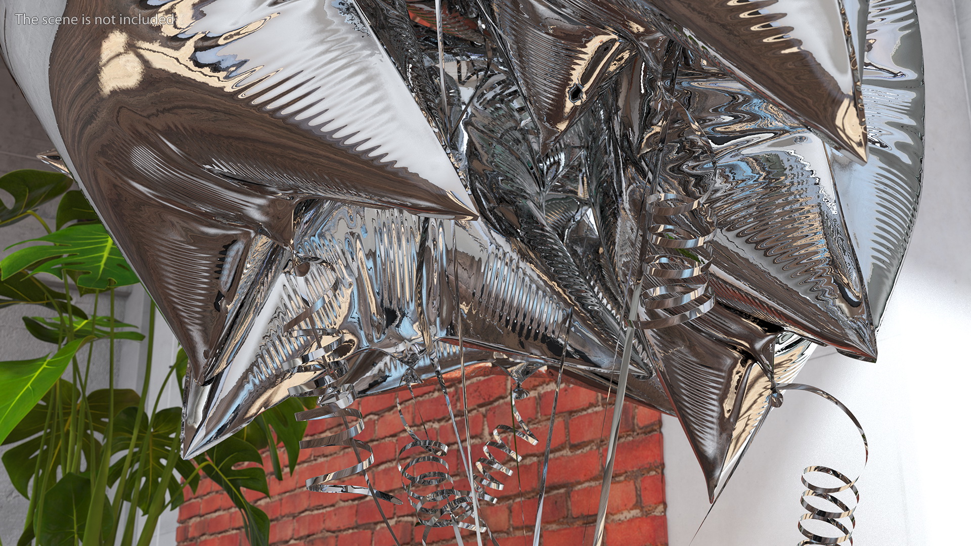 3D Silver Star Balloon Bouquet with Gift Box