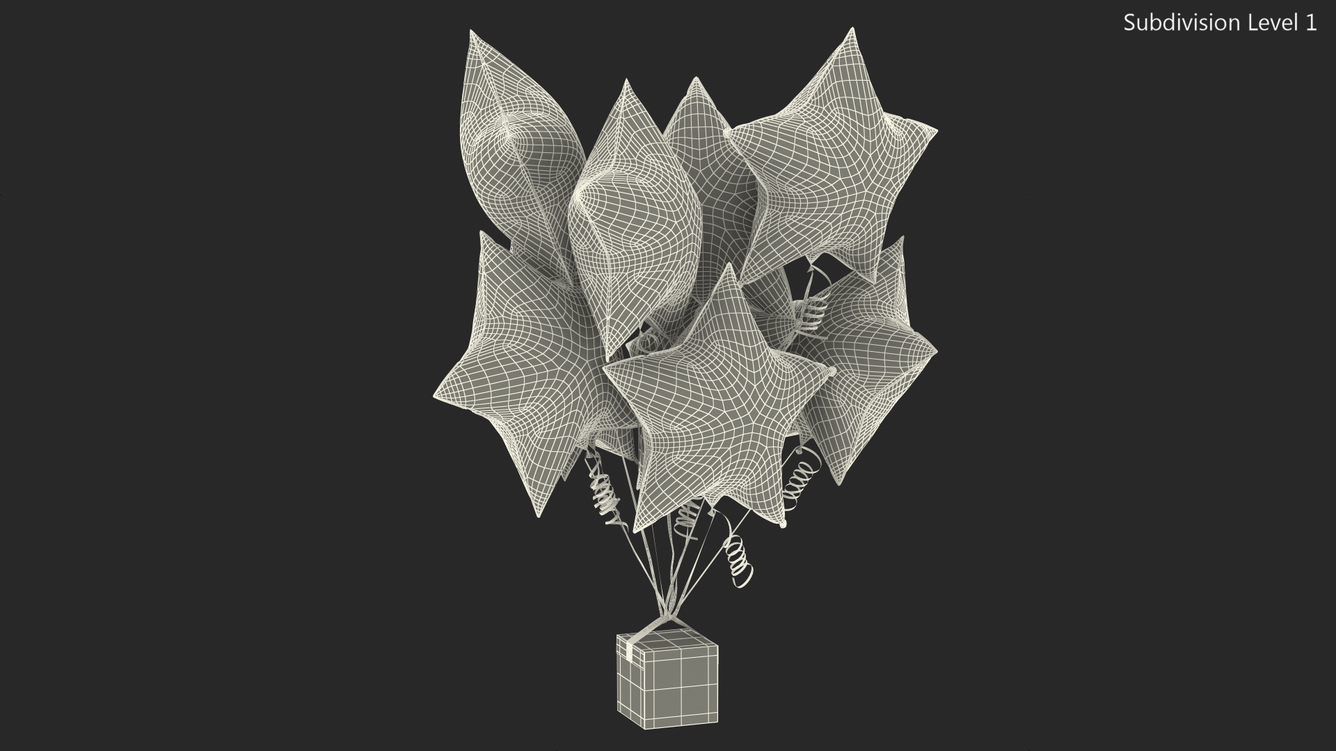 3D Silver Star Balloon Bouquet with Gift Box