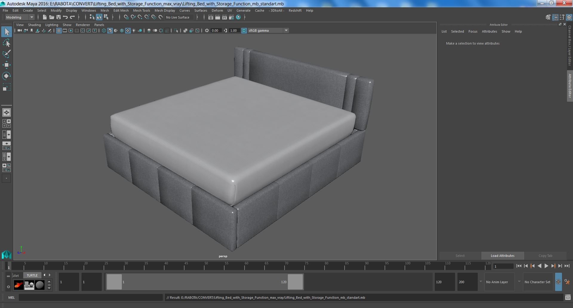 3D Lifting Bed with Storage Function model