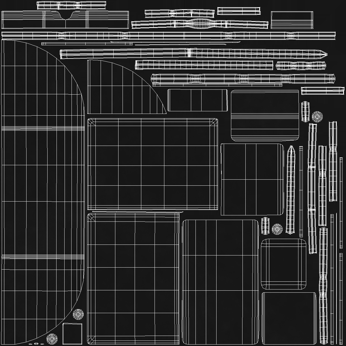 Computer Workplace Set 3D