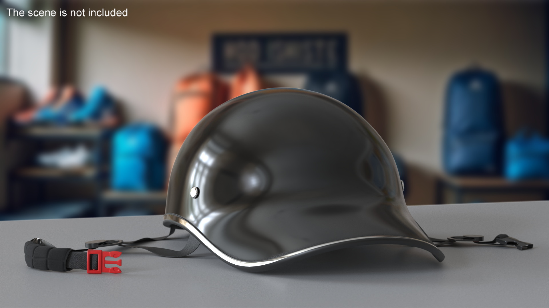 3D model Bike Helmet Black Plastic