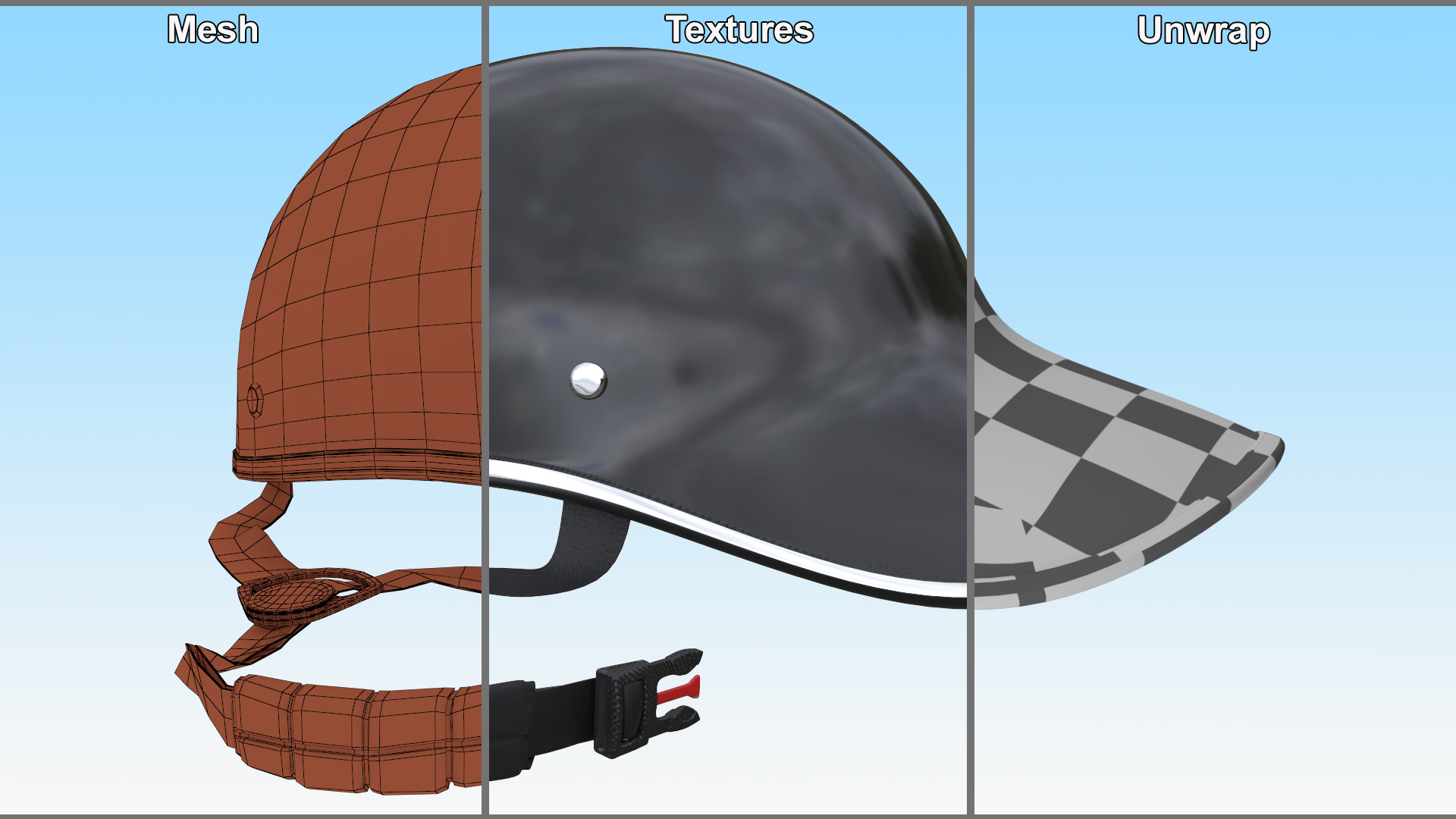 3D model Bike Helmet Black Plastic