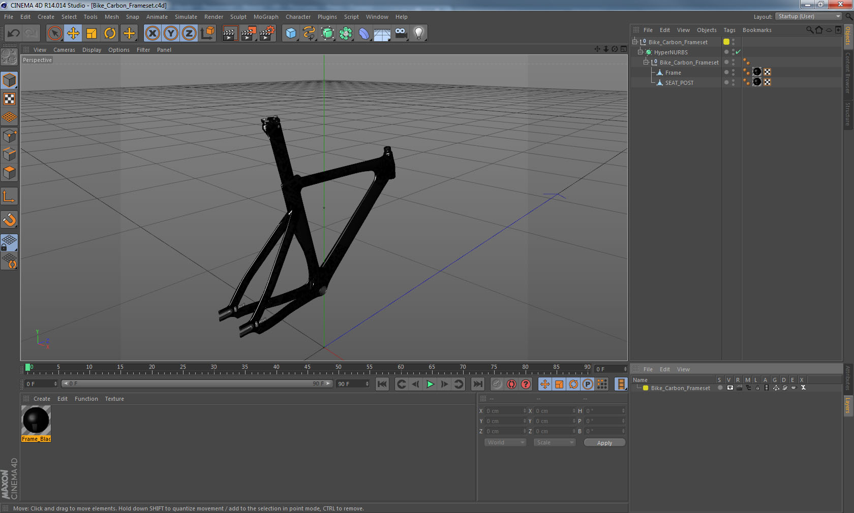 3D model Bike Carbon Frameset