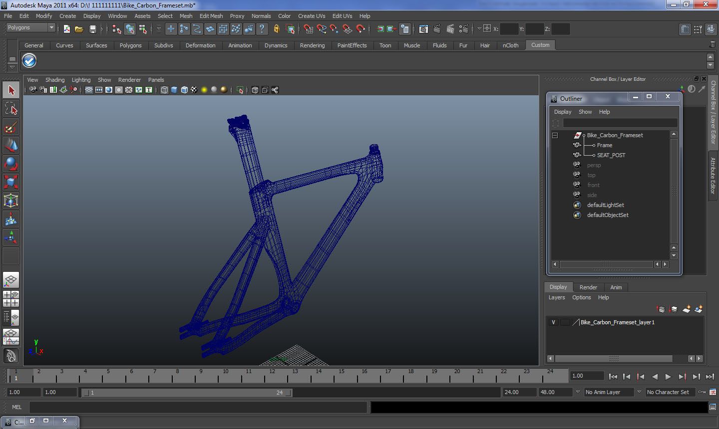 3D model Bike Carbon Frameset
