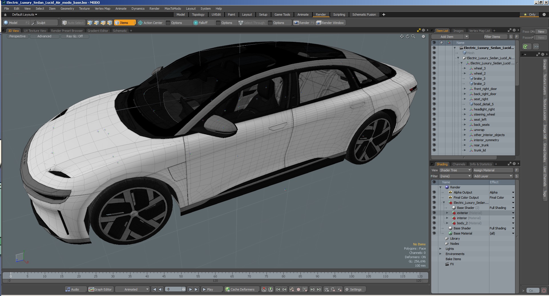 3D Electric Luxury Sedan Lucid Air
