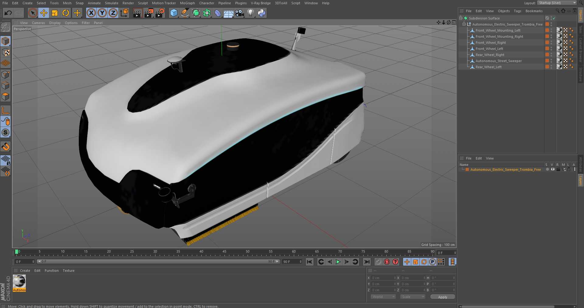 3D model Autonomous Electric Sweeper Trombia Free