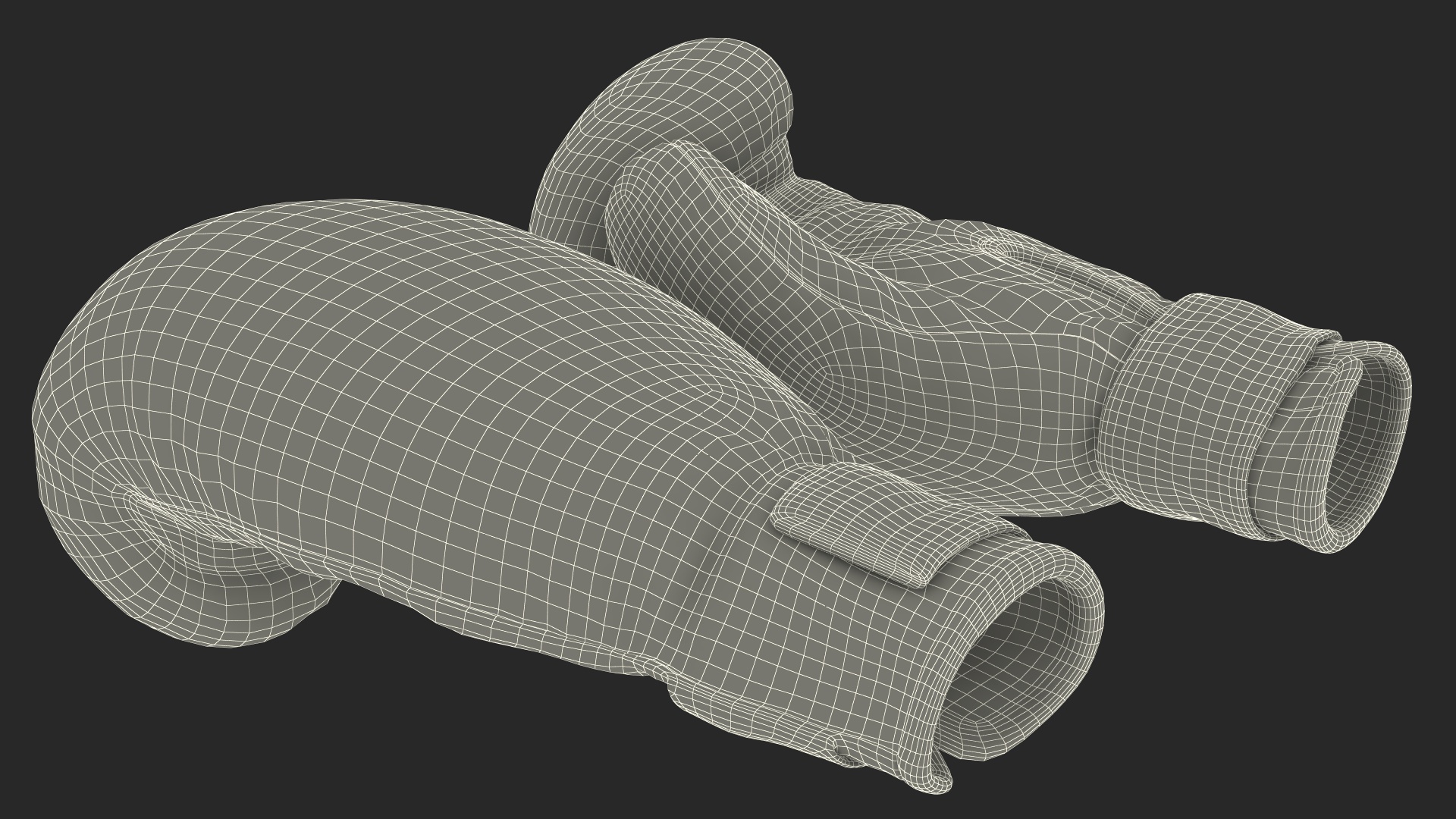 Professional Leather Boxing Gloves 3D model