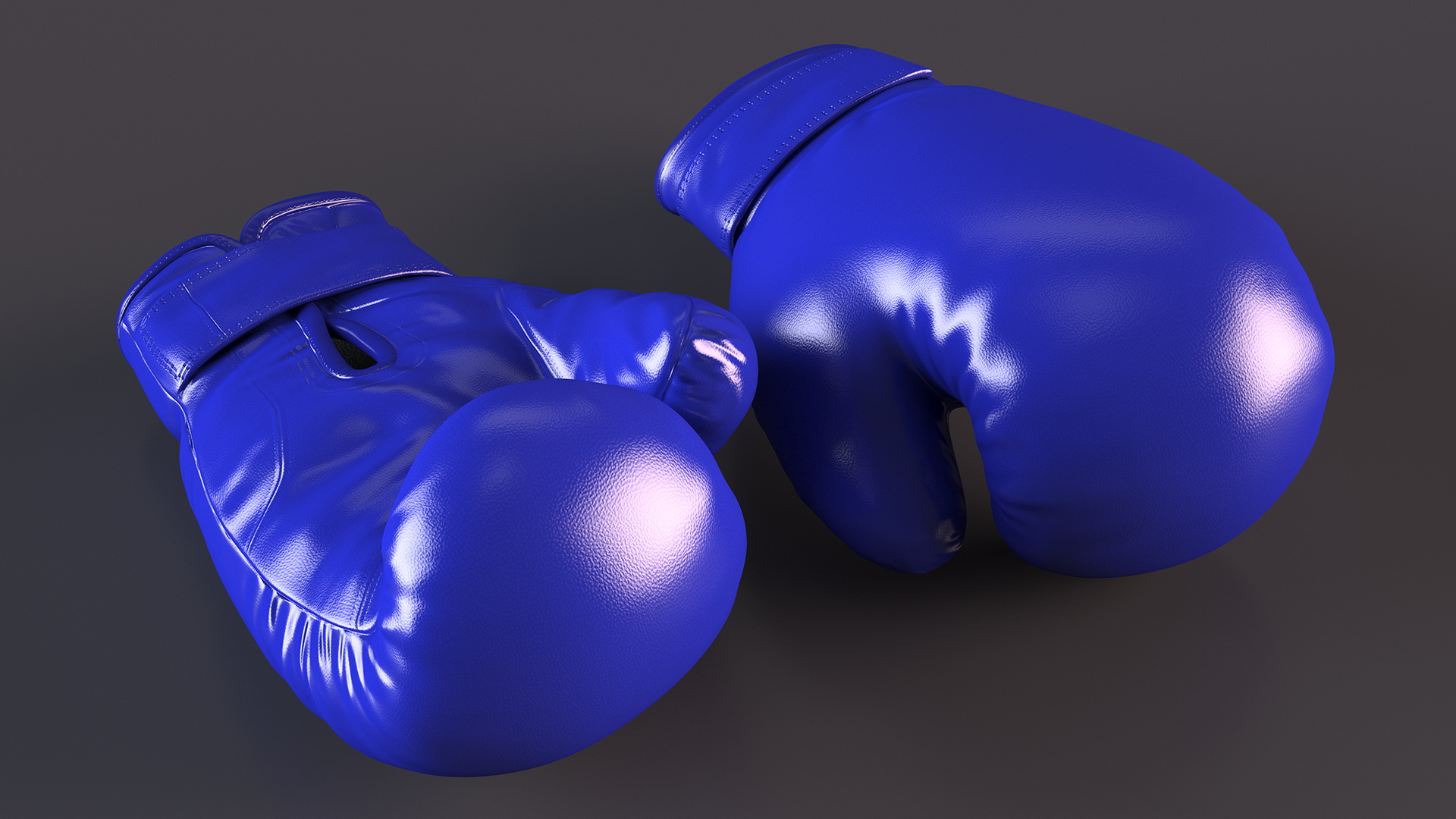 Professional Leather Boxing Gloves 3D model