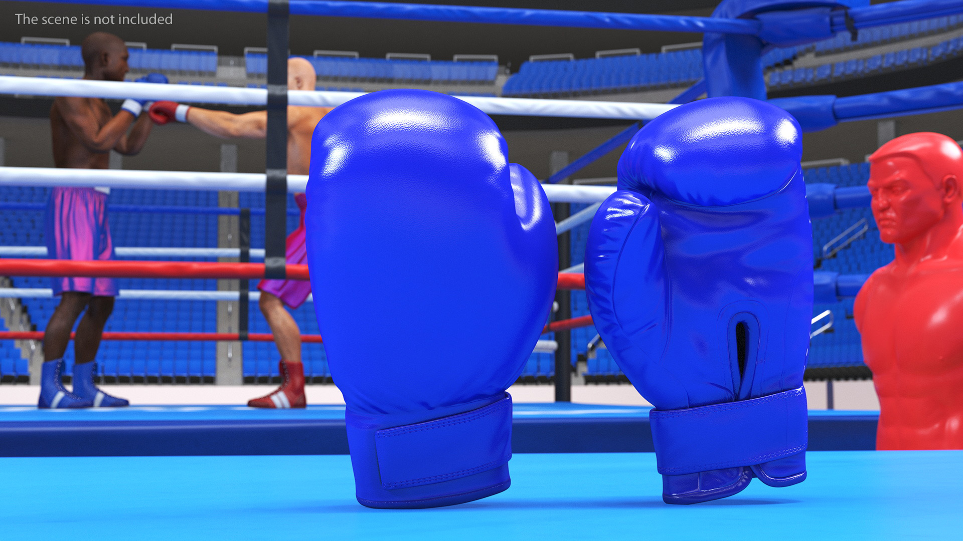 Professional Leather Boxing Gloves 3D model