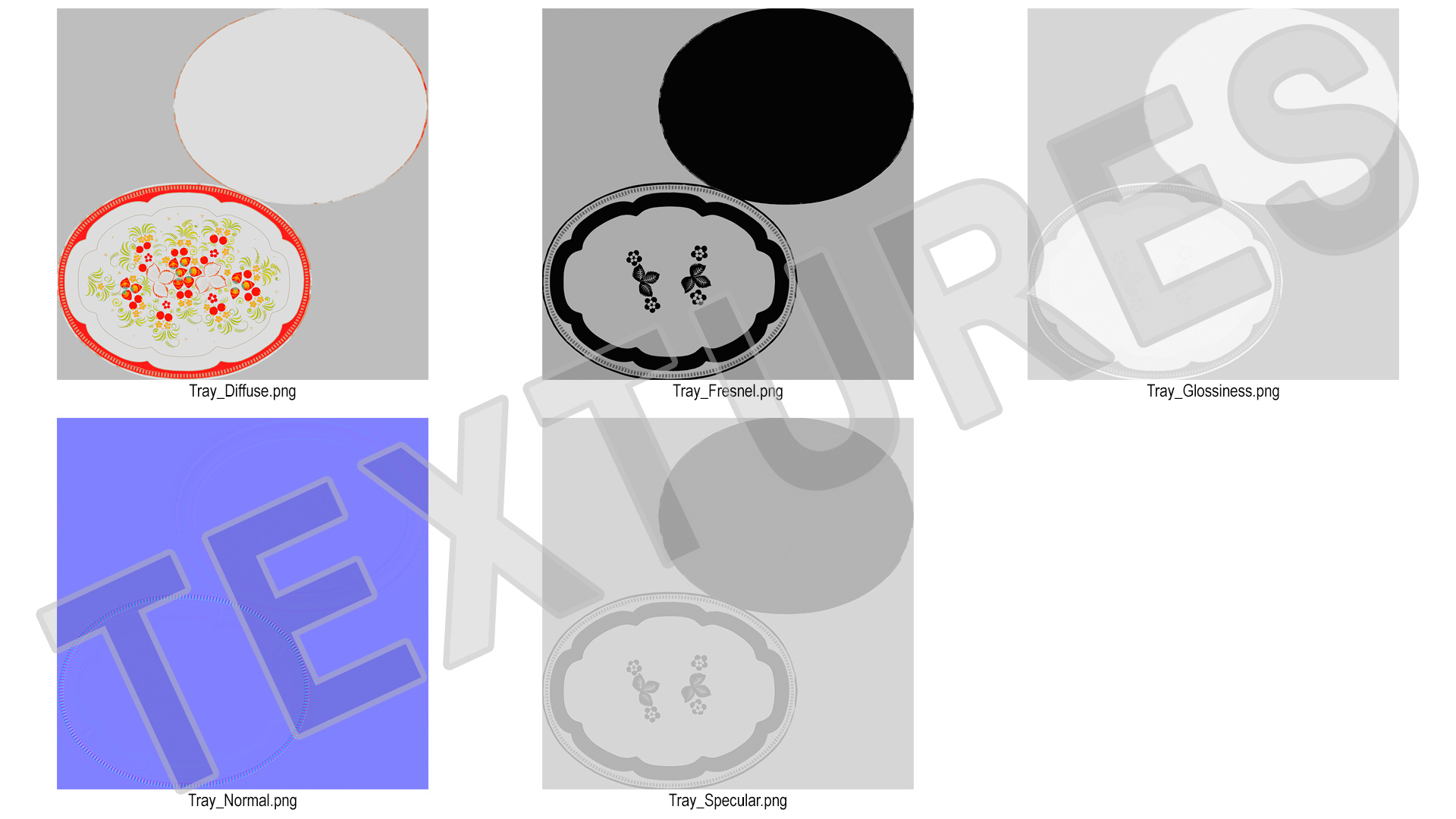 Vintage Soviet Tray 3D model