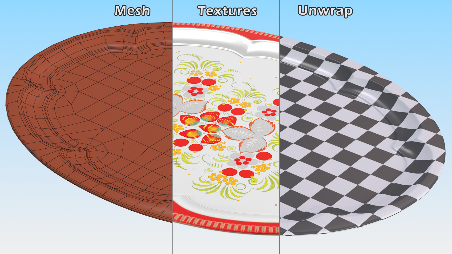 Vintage Soviet Tray 3D model