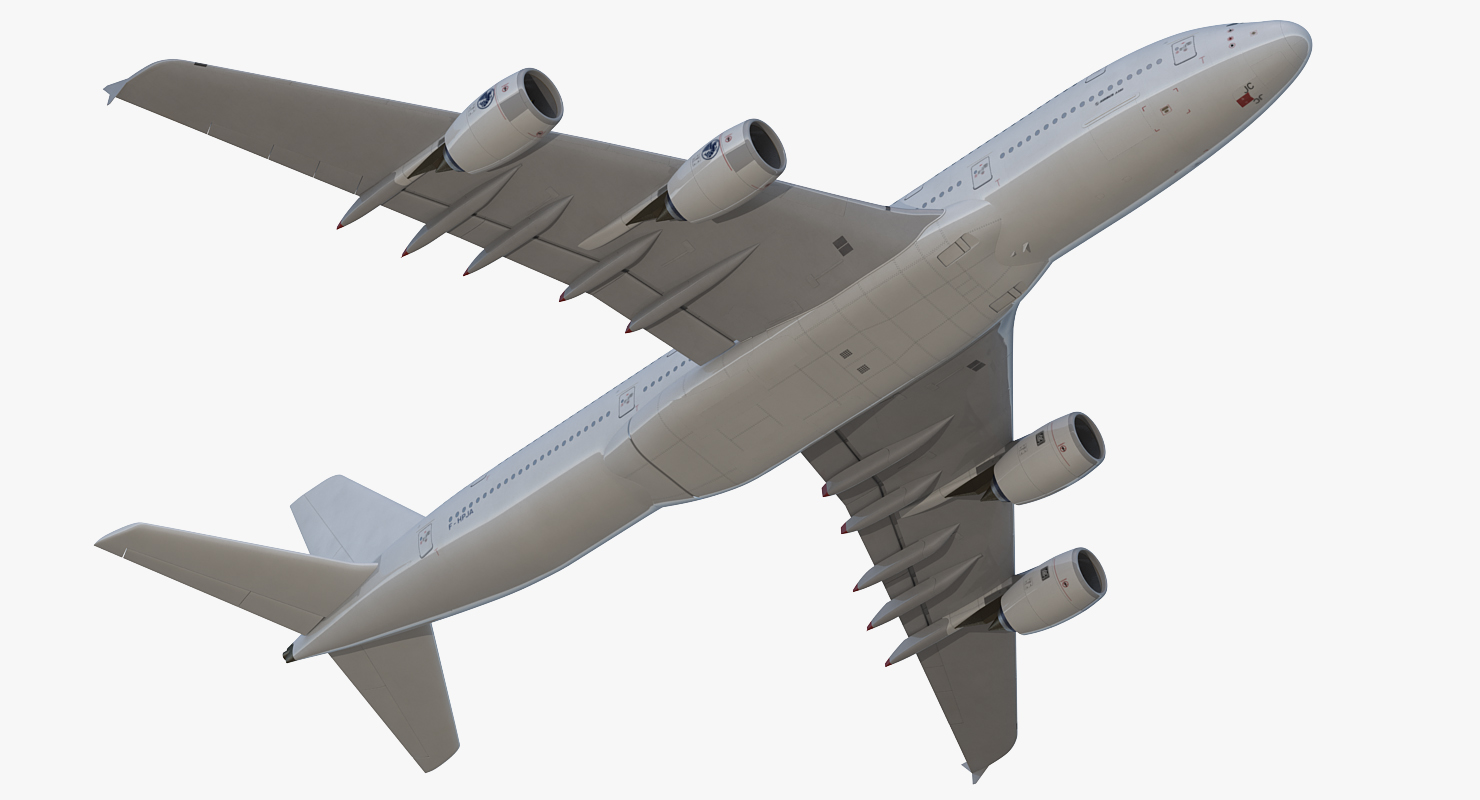3D Airbus A380 1000 Generic Rigged
