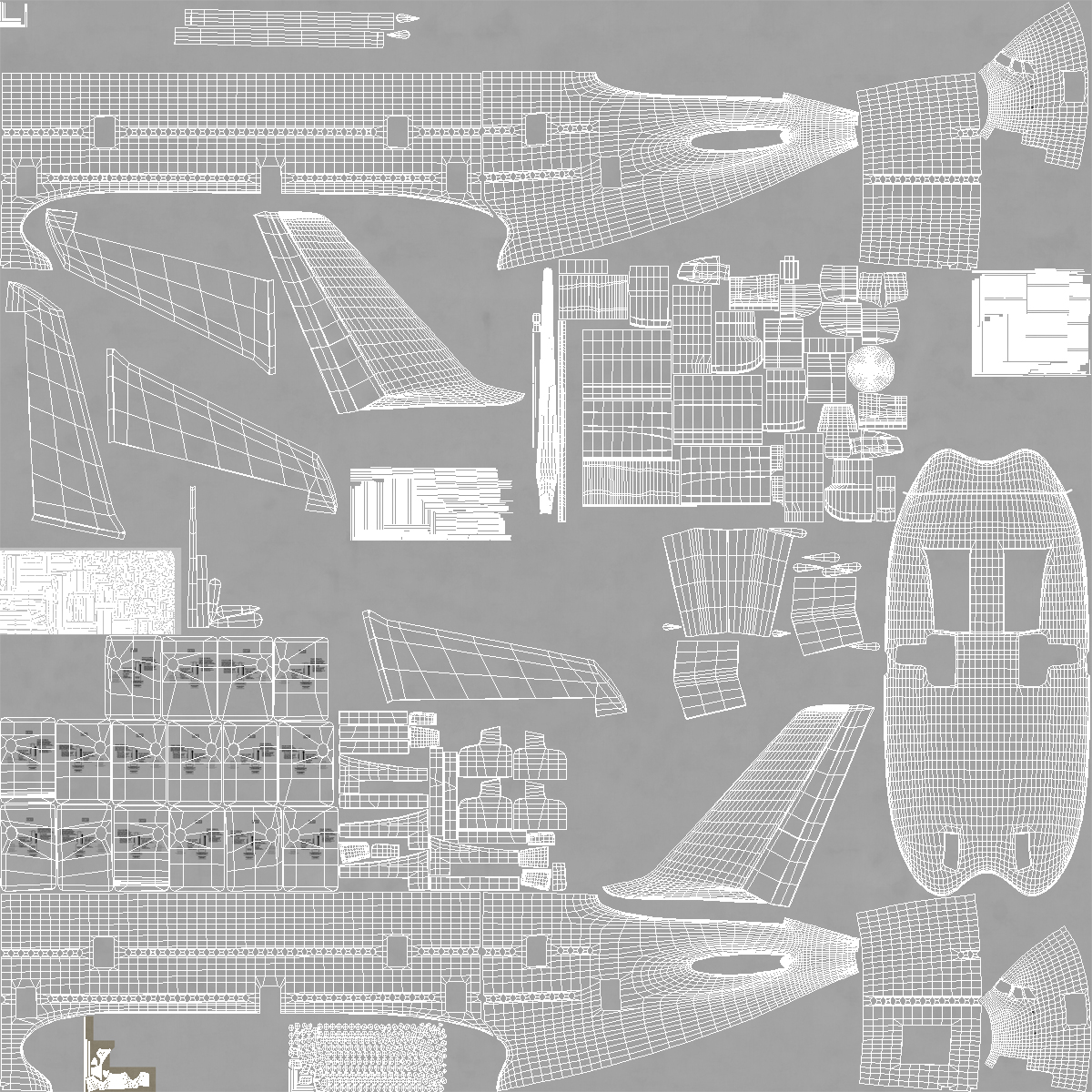 3D Airbus A380 1000 Generic Rigged
