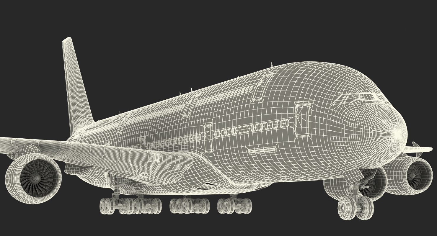 3D Airbus A380 1000 Generic Rigged