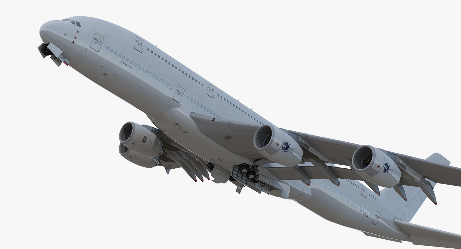 3D Airbus A380 1000 Generic Rigged