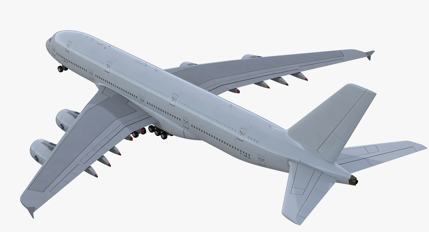 3D Airbus A380 1000 Generic Rigged