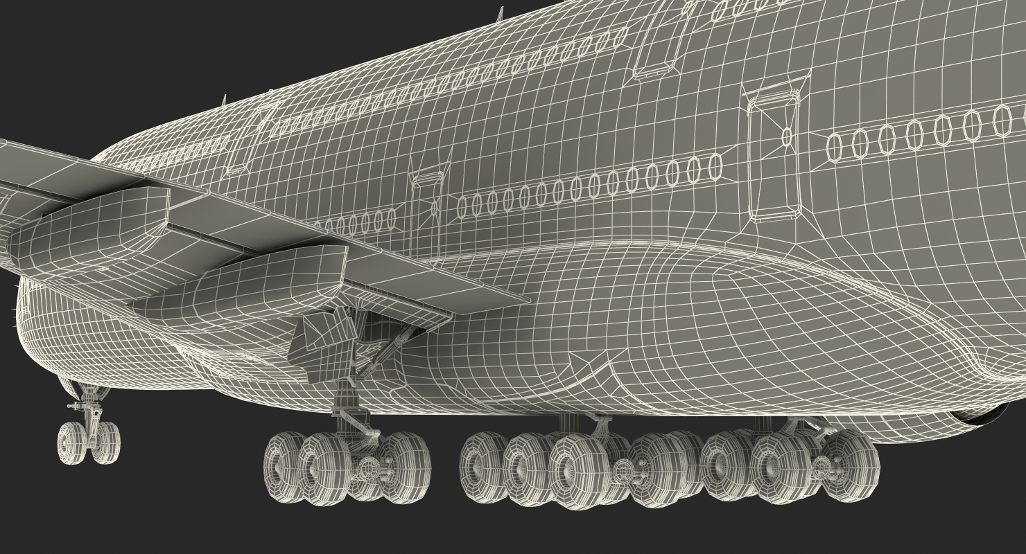 3D Airbus A380 1000 Generic Rigged
