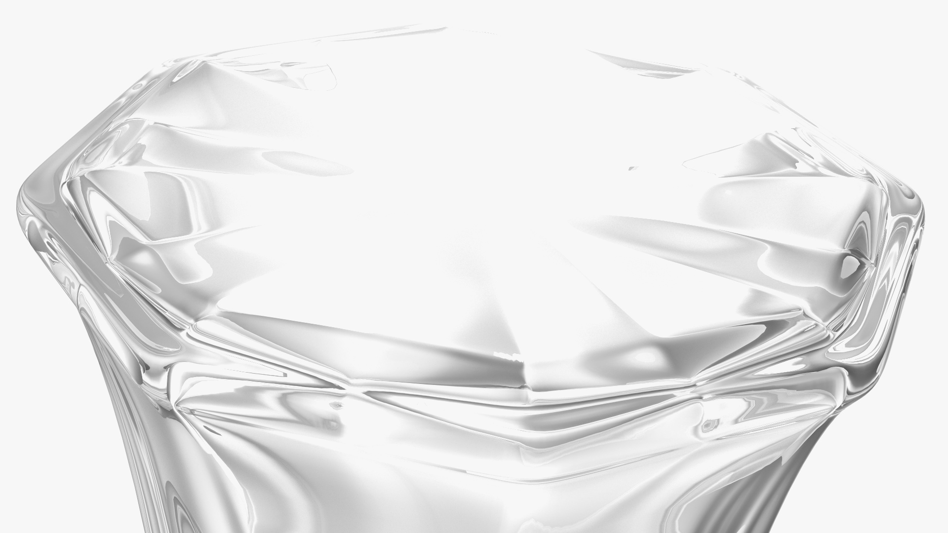Tall Glass Body Salt and Pepper Shaker Empty 3D model