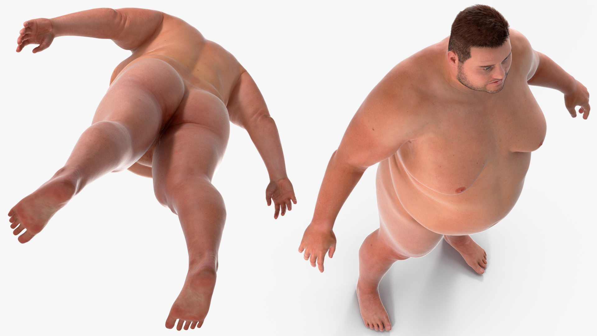 Naked Fat Man Fur 3D