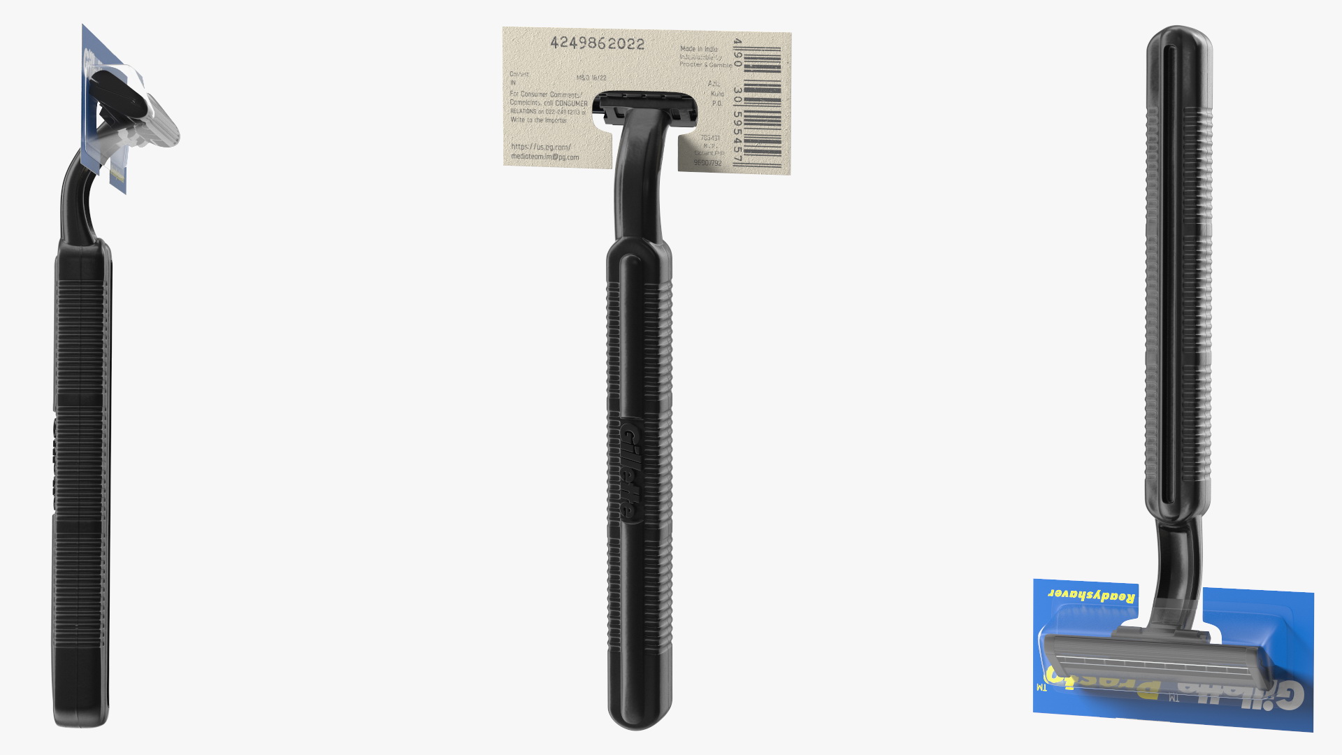 3D Gillette Disposable Razor Package model