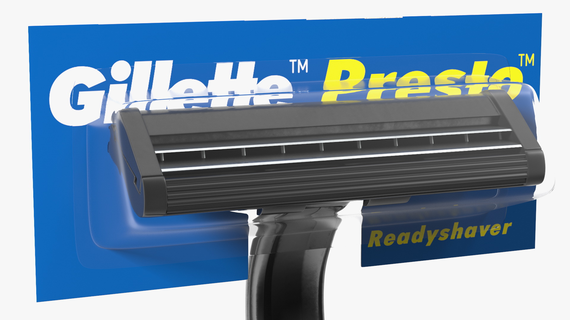 3D Gillette Disposable Razor Package model