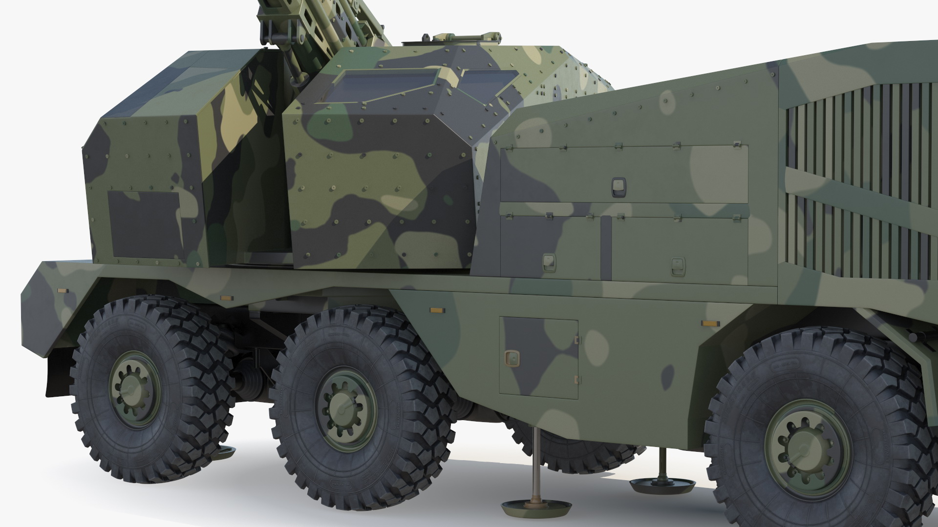 3D Artillery Self Propelled Howitzer in Full Readiness