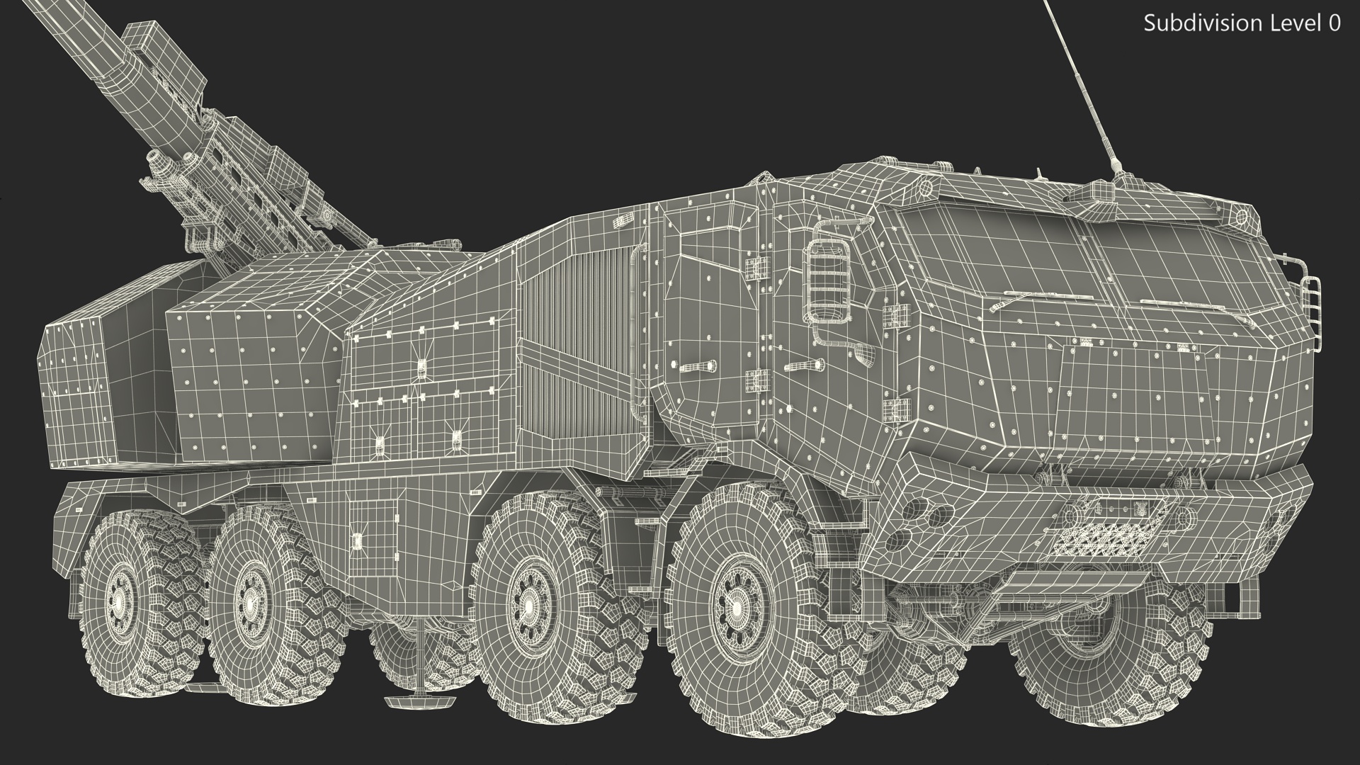 3D Artillery Self Propelled Howitzer in Full Readiness