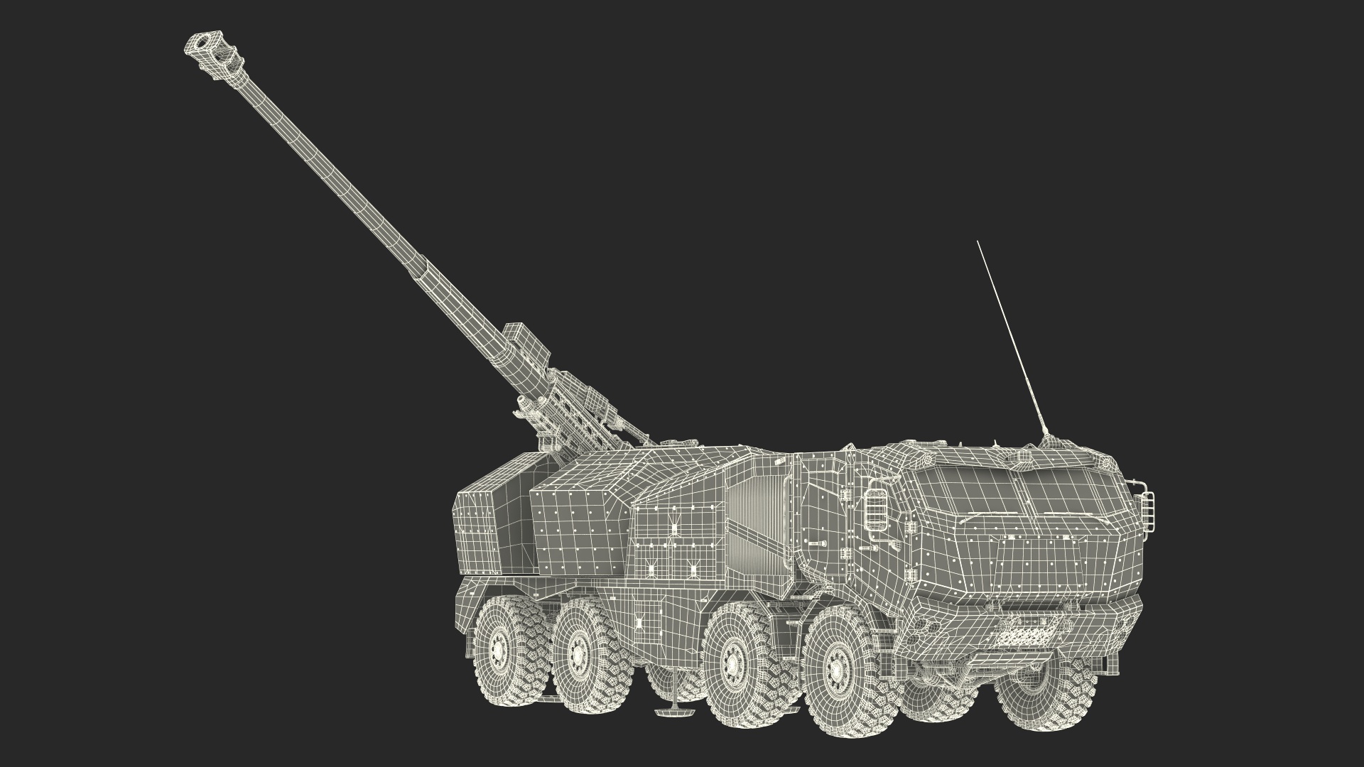 3D Artillery Self Propelled Howitzer in Full Readiness