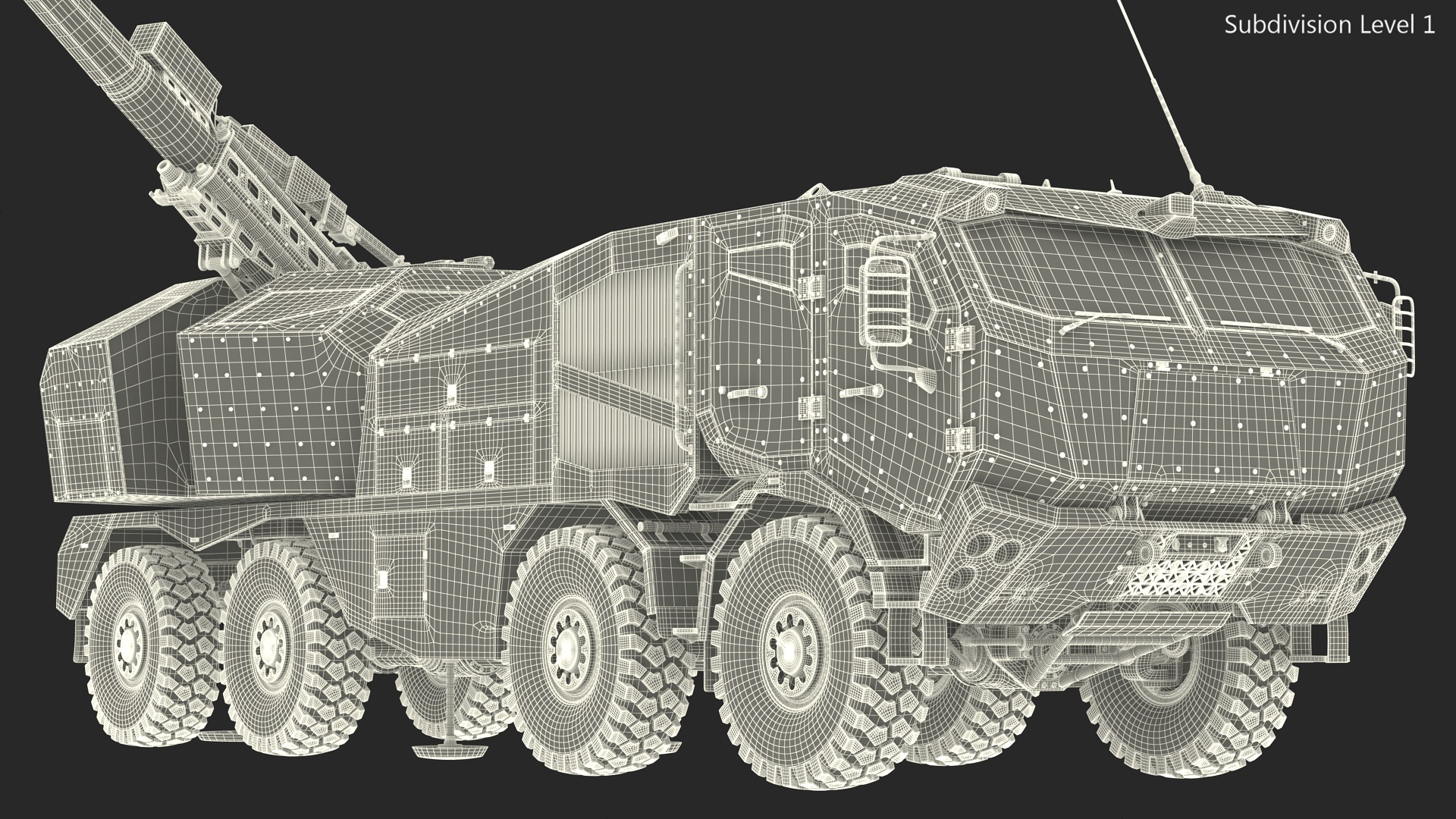 3D Artillery Self Propelled Howitzer in Full Readiness