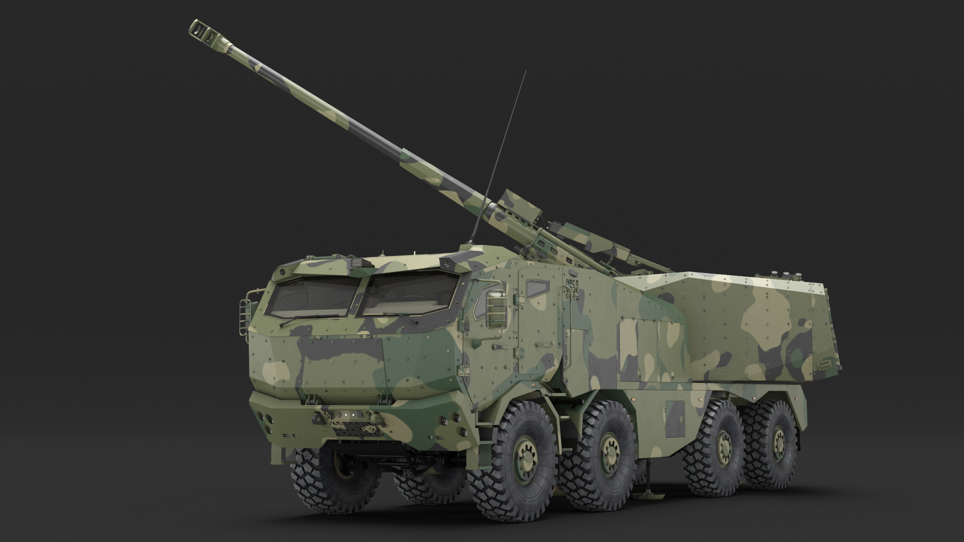 3D Artillery Self Propelled Howitzer in Full Readiness